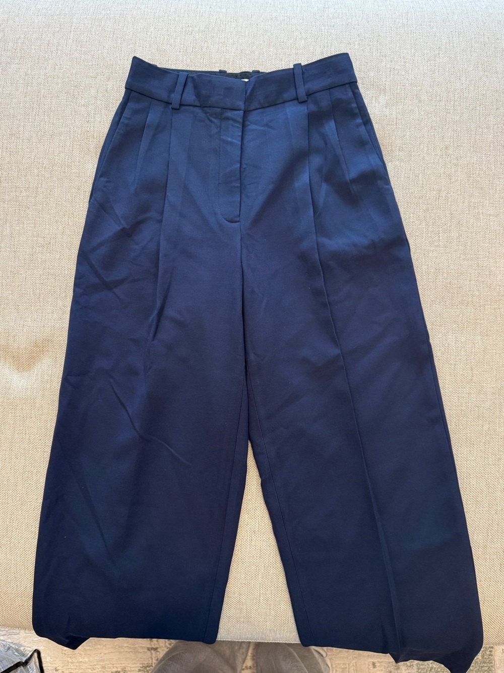 Babaton Navy Pleated Trousers by Aritzia Size 2